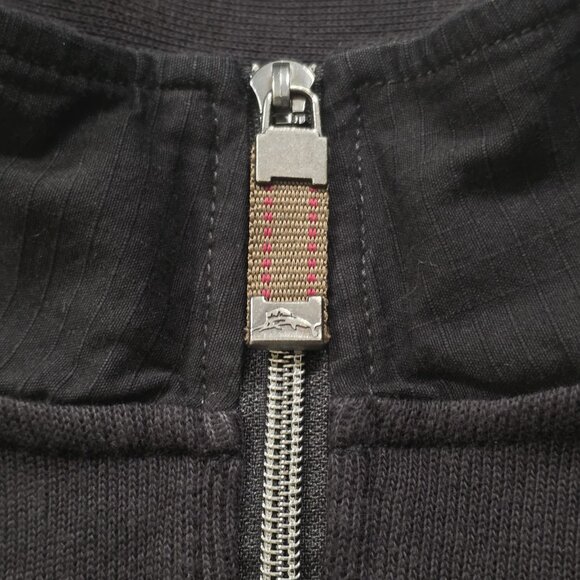 Tommy Bahama Polo Sweater Mens M Black LS 1/4 Zip Mock Neck Marlin Embroidery - Picture 12 of 15